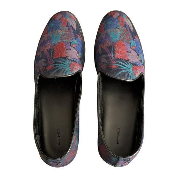 ETRO Milano Men\'s Floral Jacquard Slip On Sneakers Shoes Italy EU 45 US 12 main image 9